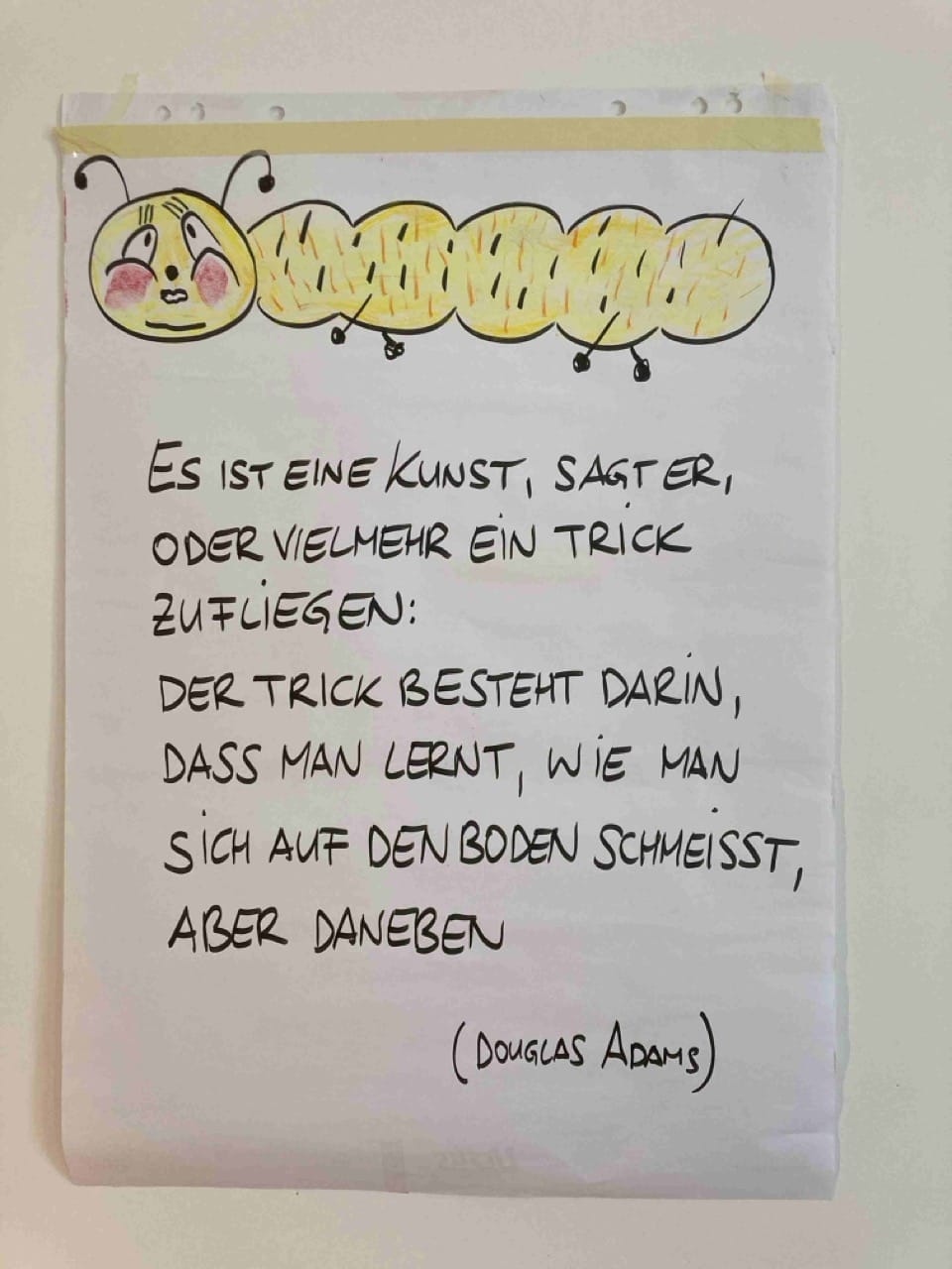 Flipchart Fliegen-Zitat
